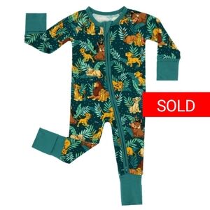 Little Sleepies Disney Simba's Sky Zippy 12-18 Months Bamboo Pajamas